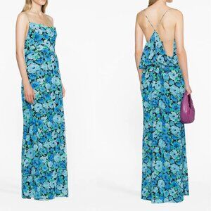 New! ROTATE Birger Christensen Floral Print Maxi Dress Size 10 2001